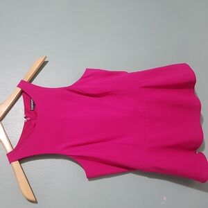 Express Pink Sleeveless Peplum Top